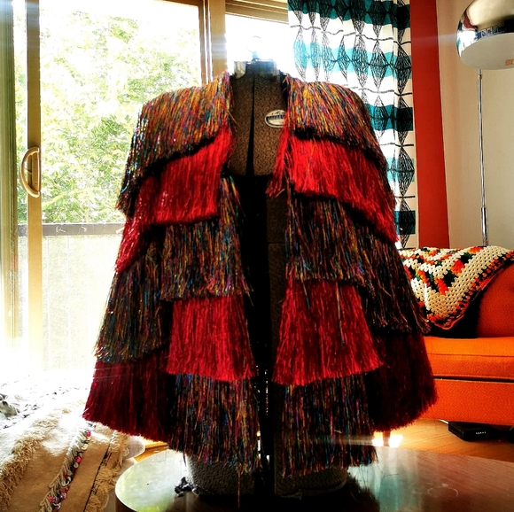 Fringe Tinsel Festival Jacket - Saltburn Eras Jacket - Picture 3 of 5